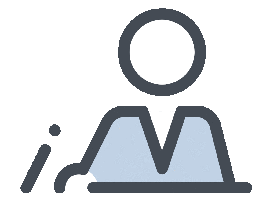 person with animated pen